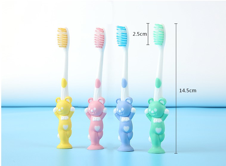 BÀN CHẢI ĐÁNH RĂNG HÌNH GẤU LÔNG CỰC MỀM CHO BÉ