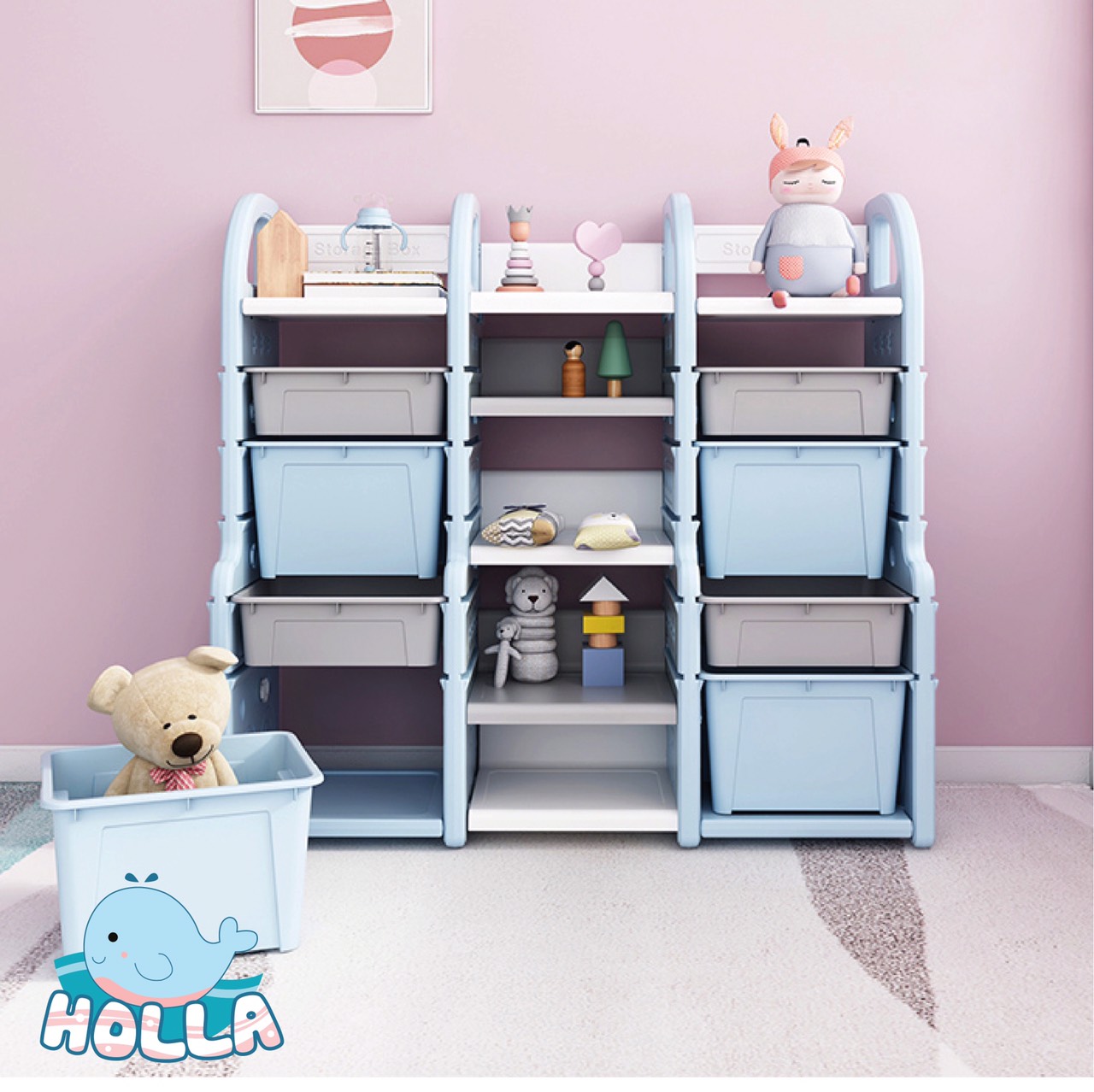 Kệ đồ chơi 2-3 khối Holla HL-10100,HL-1099
