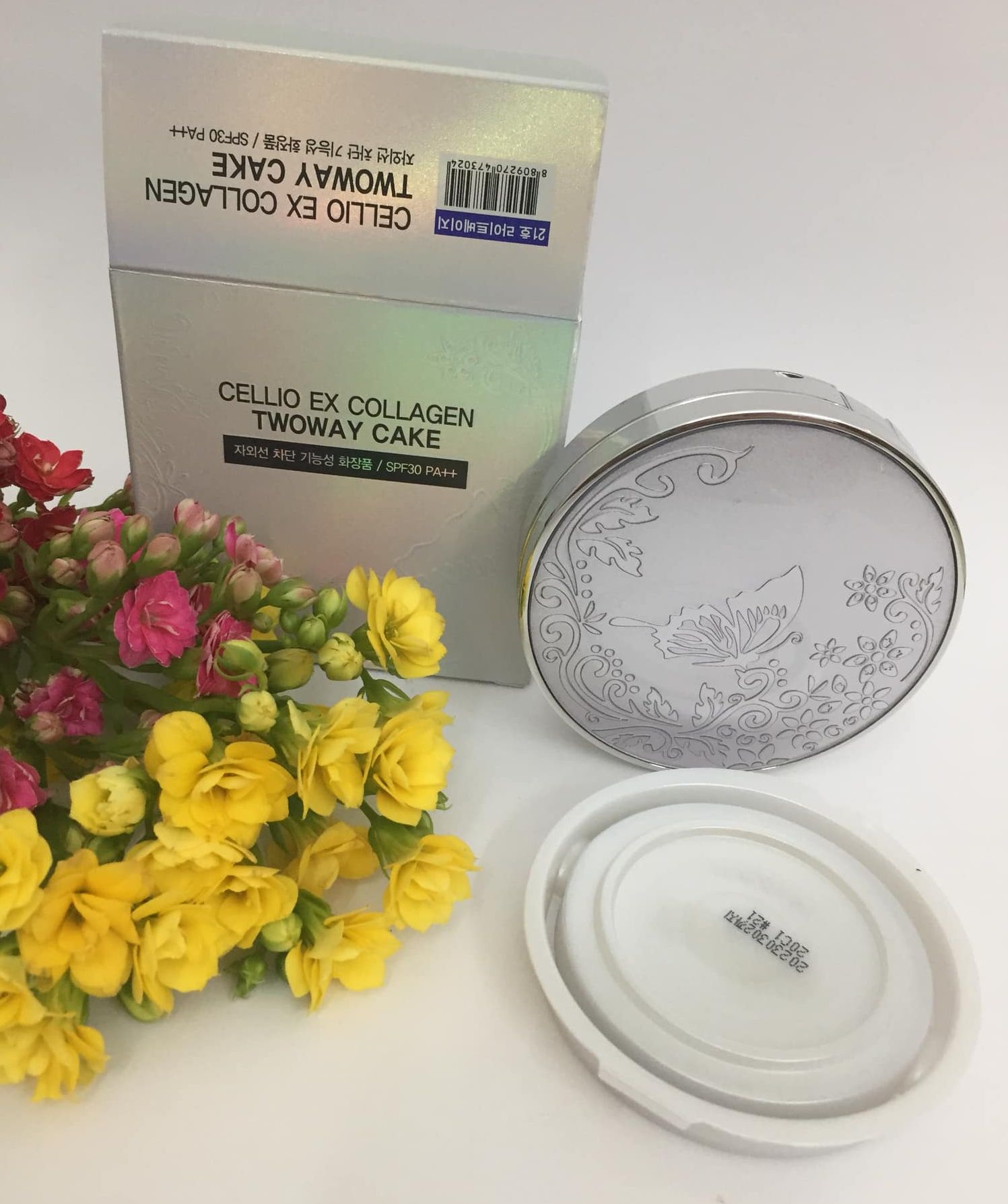Phấn Phủ CELLIO Ex Collagen Twoway Cake 30g