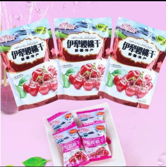 Gói Ô Mai Cherry 408g - Ăn vặt ngon