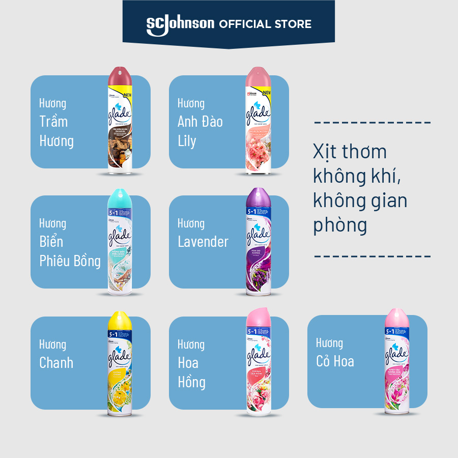 GLADE Xịt thơm phòng Hương Lavender 280ml