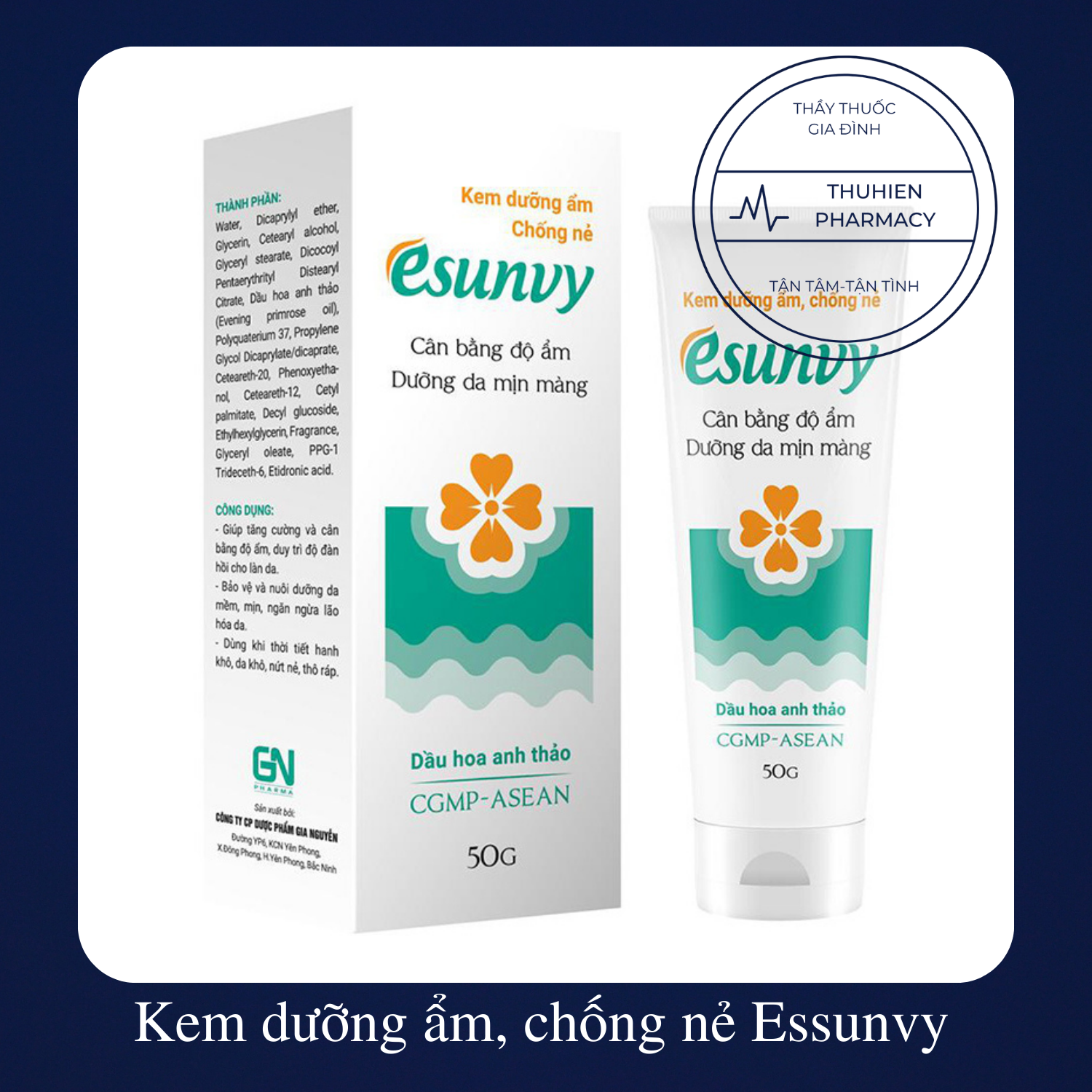 Kem dưỡng ẩm, chống nẻ Esunvy bảo vệ da khỏi hanh khô nứt nẻ, thô ráp