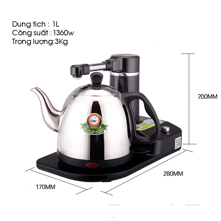 Bộ ấm pha trà tự động bơm nước SEKO S4