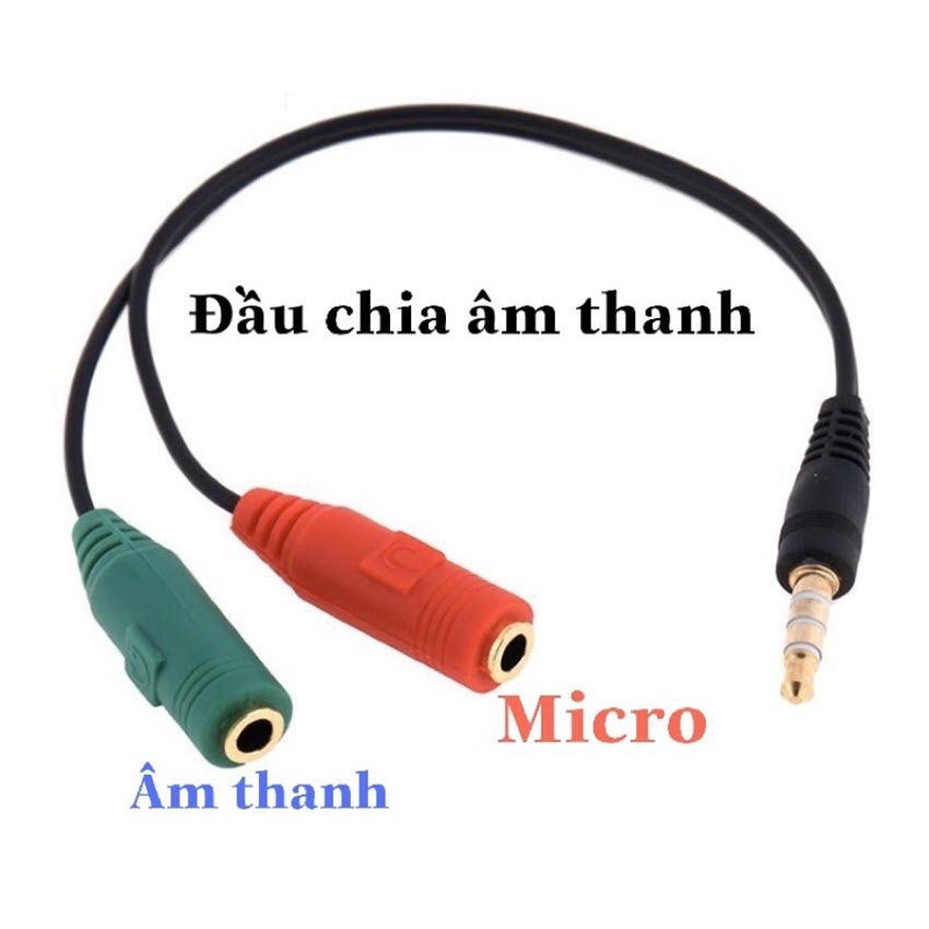 Cáp Chia Mic và Loa cho Laptop chất lượng cao