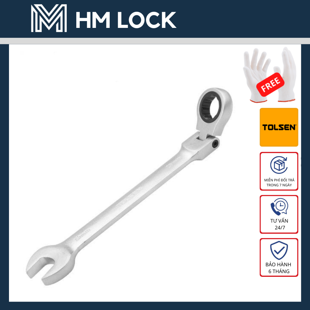 Chìa khóa vòng miệng tự động lắc léo 8 - 24mm tolsen - hàng chính hãng - hm lock - 15234
