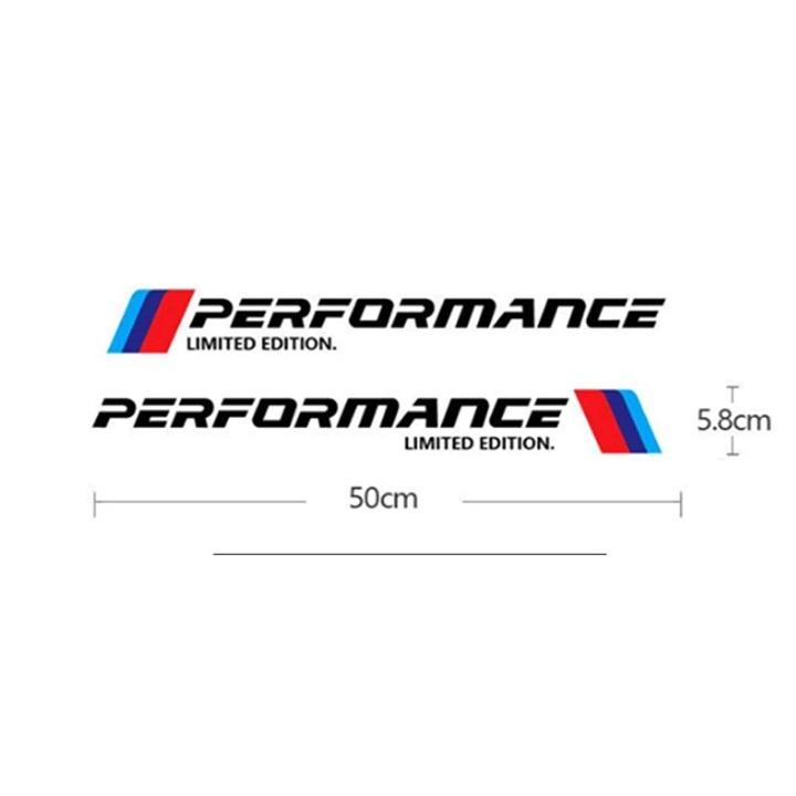 [HCM]Bộ 2 tem dán cửa xe ô tô Performance