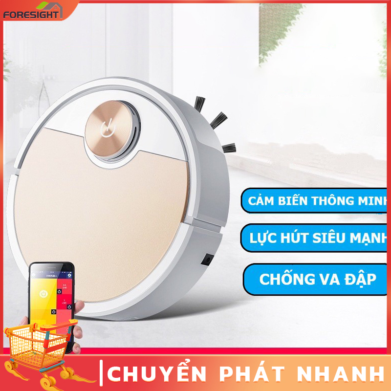 Robot Hút Bụi Tự Động ES300 Điều Khiển Qua App Điện Thoại, Robot Hút Bụi Tự Động Thông Minh ES300. Tự Động Phát Hiện Khi Gặp Các Vật Cản, Vận Hành Êm Ái Không Có Tiếng Ồn.