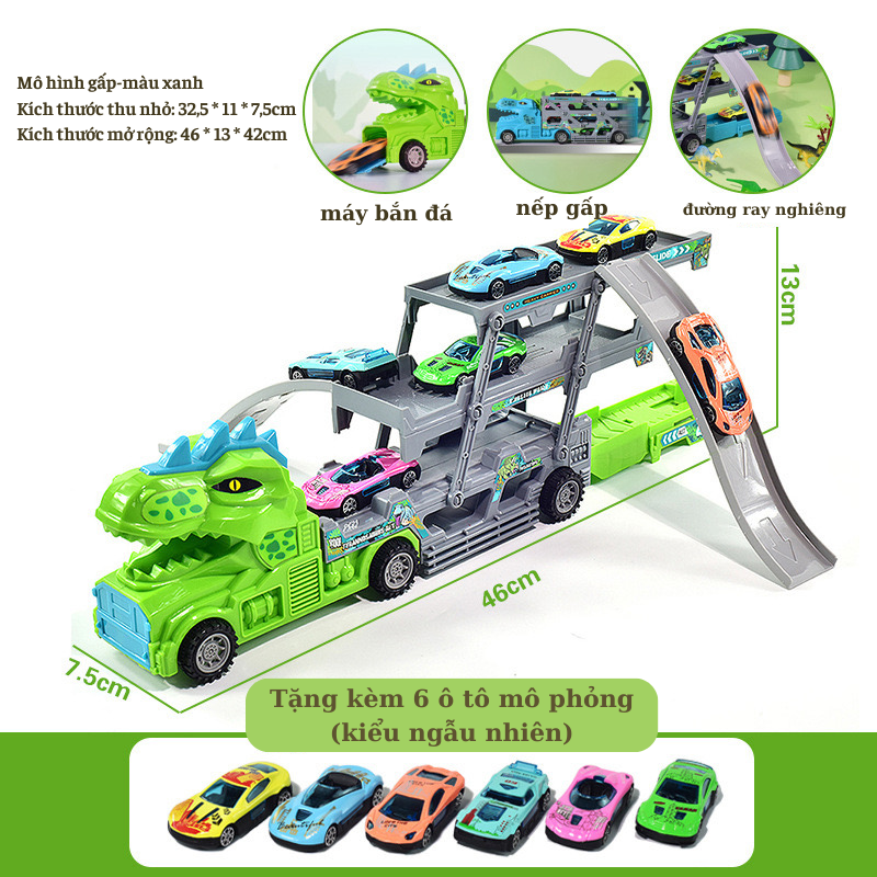Nhiều mẫu đồ chơi xe tải chở hàng, bộ siêu xe vận chuyển, xe tải container lớn, đồ chơi xe đua 3 tầng có thể gấp gọn, kèm theo xe ô tô nhỏ hợp kim nhiều màu, đồ chơi trẻ em, đồ chơi bé trai