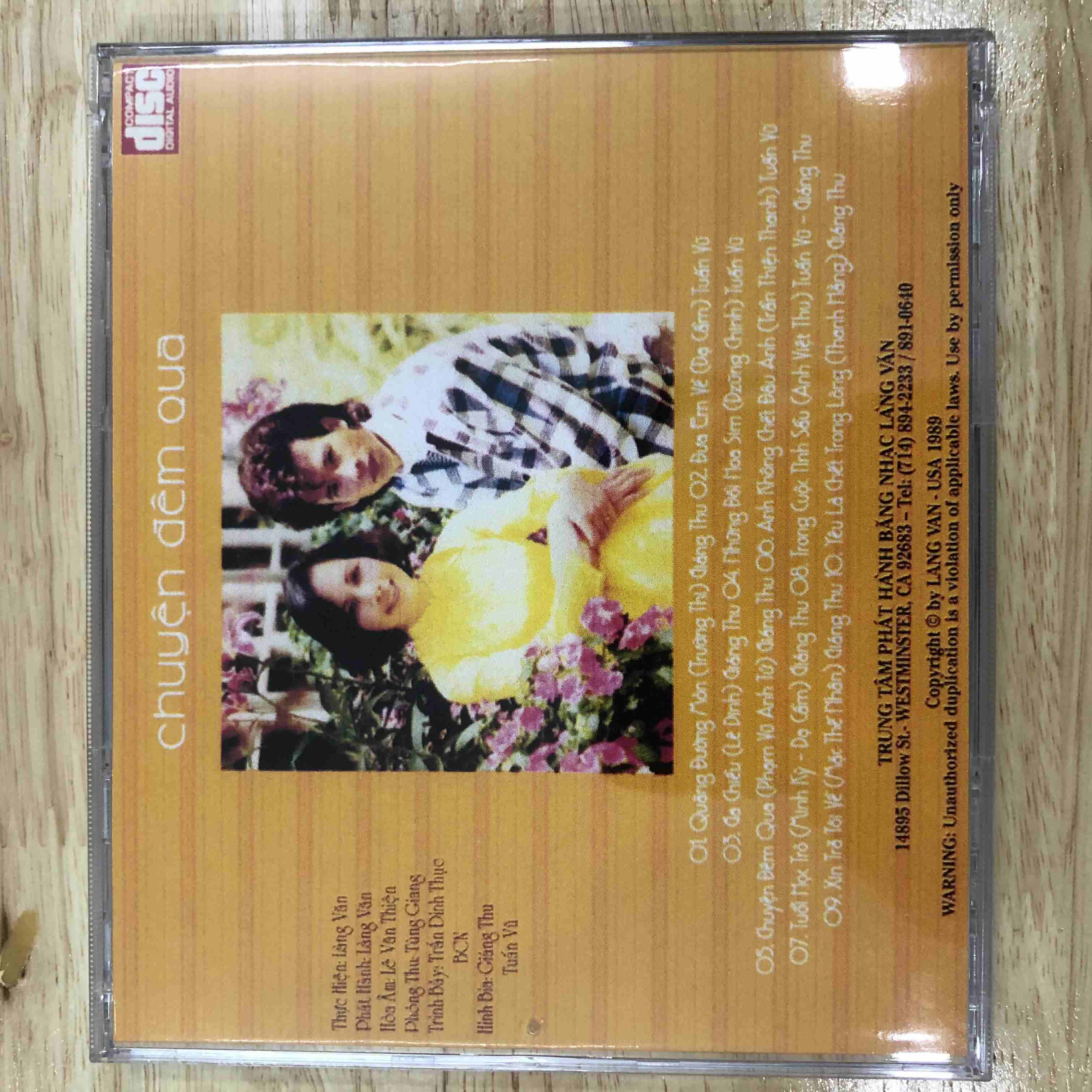 [HCM]CD Chuyện Đêm Qua - Giáng Hồng Tuấn Vũ - Làng Văn CD