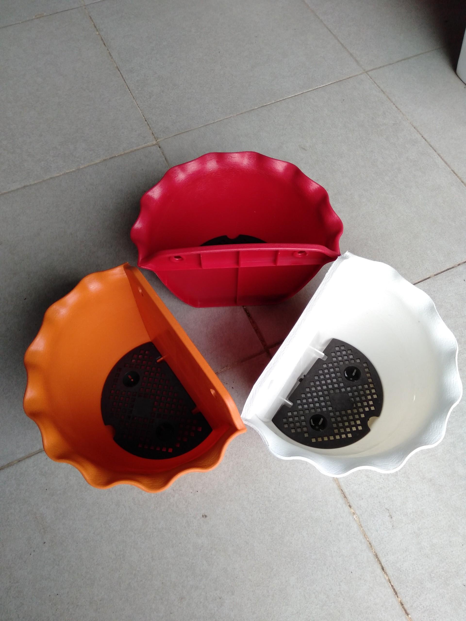 Set 5 chậu ốp tường bán nguyệt trồng hoa