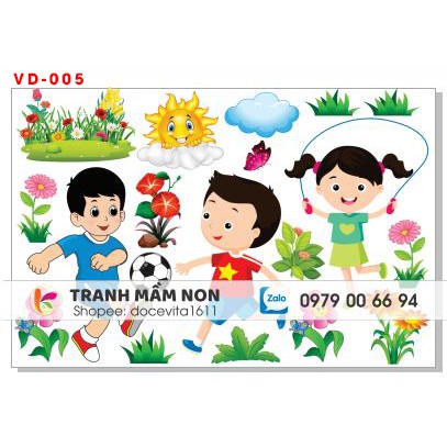 Decal mầm non- GÓC VẬN ĐỘNG 005