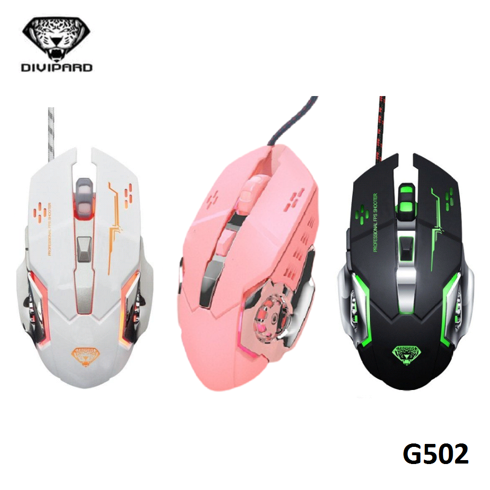 [HCM]Chuột game thủ có dây Divipard G502 đèn LED nhiều màu