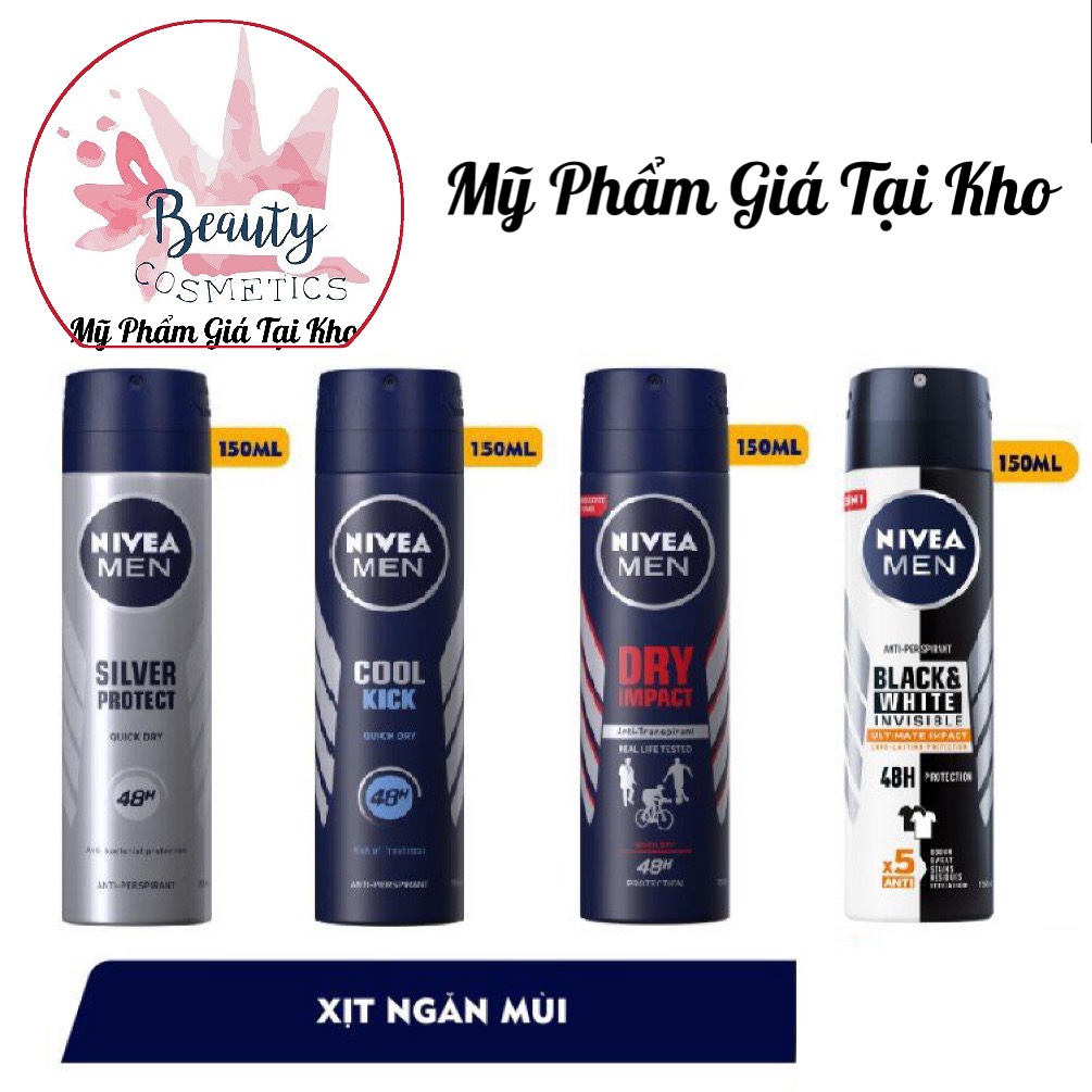 [HCM]Xịt khử mùi Nivea Men đủ loại 150ml