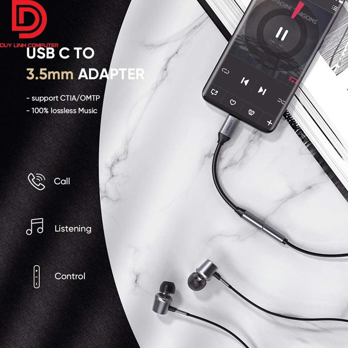 Cáp USB Type C to 3.5mm Ugreen 30632 chính hãng