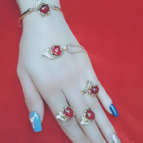 Bộ trang sức hồ ly màu đỏ