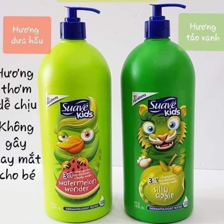 Suavekids shampoo with 3 x 1.18l bottle