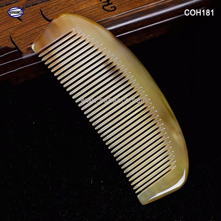 Lược Sừng xuất Nhật - Múi bưởi nhỏ gọn có thể bỏ túi (Size: S- 11cm) COH181 - Horn Comb of HAHANCO
