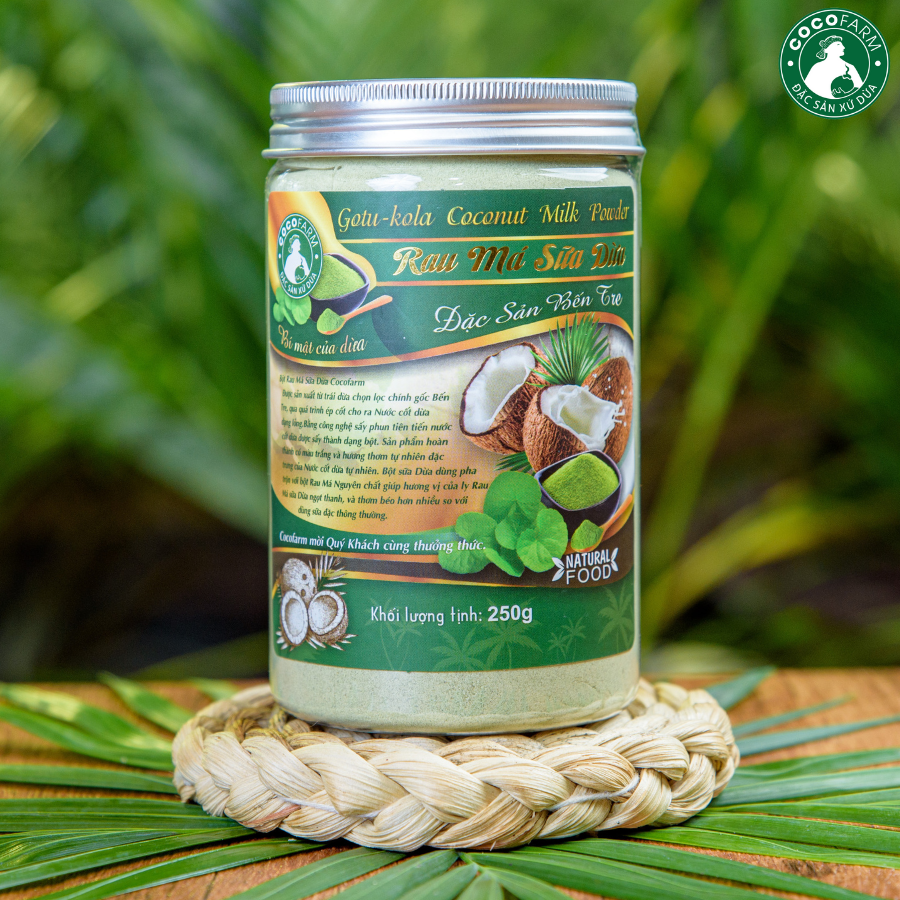 Bột Rau Má Sữa Dừa Cocofarm hộp 200g