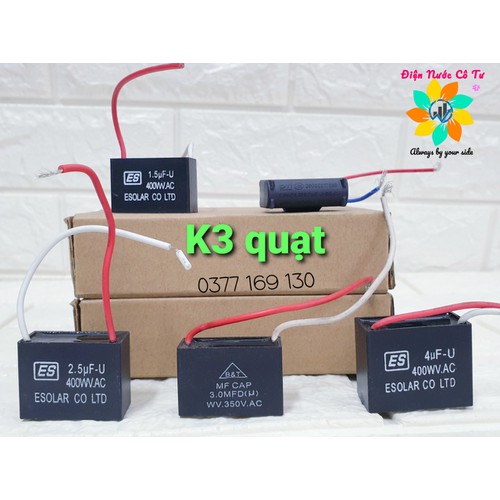 Tụ quạt điện ,K3 đề quạt phụ tùng quạt