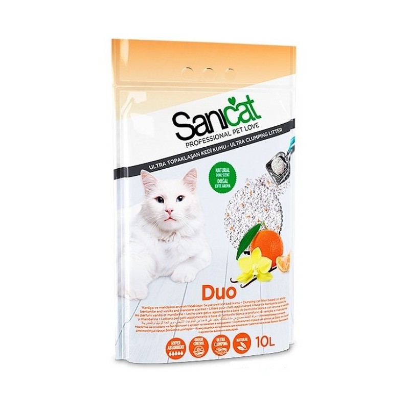 Cát Sanicat vệ sinh cho mèo hương quýt vani 10l