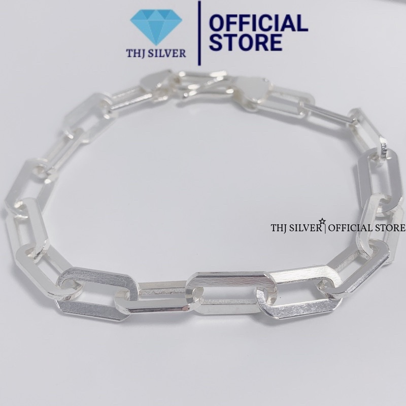 Lắc tay họng xích cho nam cá tính , mạnh mẽ - chuẩn bạc ta nguyên chất