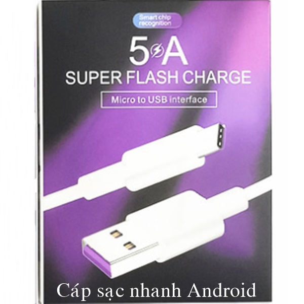 [HCM]Cáp sạc nhanh 5A dùng cho điện thoại Iphone Android Type-C dài 1.5m