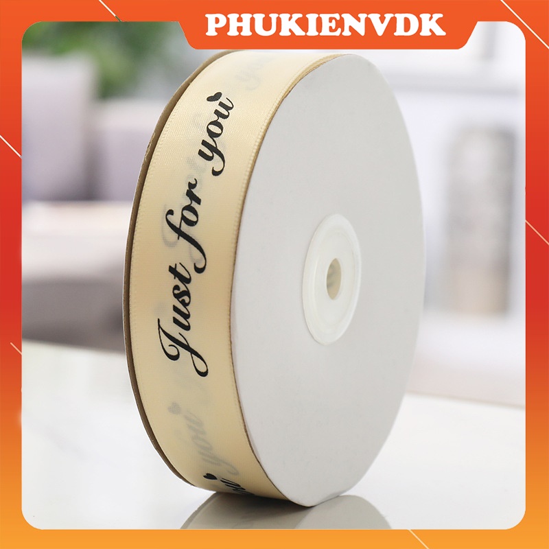 Ruy băng lụa cuộn dài 45m bản rộng 2.5cm thặt nơ hộp quà tặng gói quà gói hoa