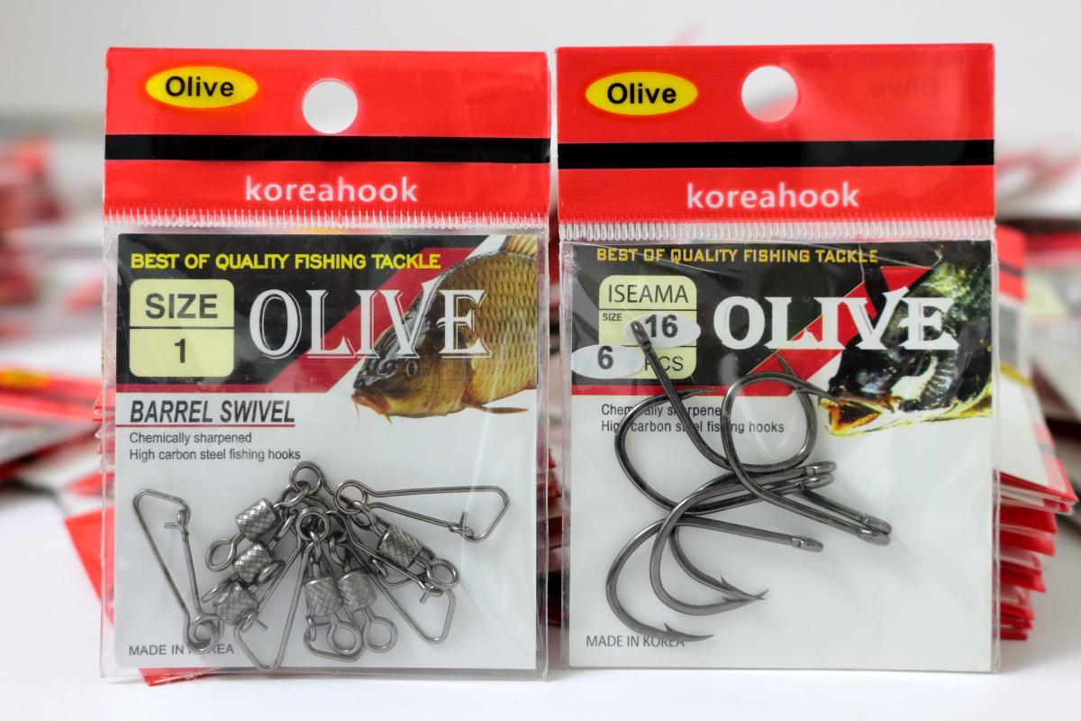Lưỡi Câu Cá Khóa OLIVE thép đen carbon cao cấp