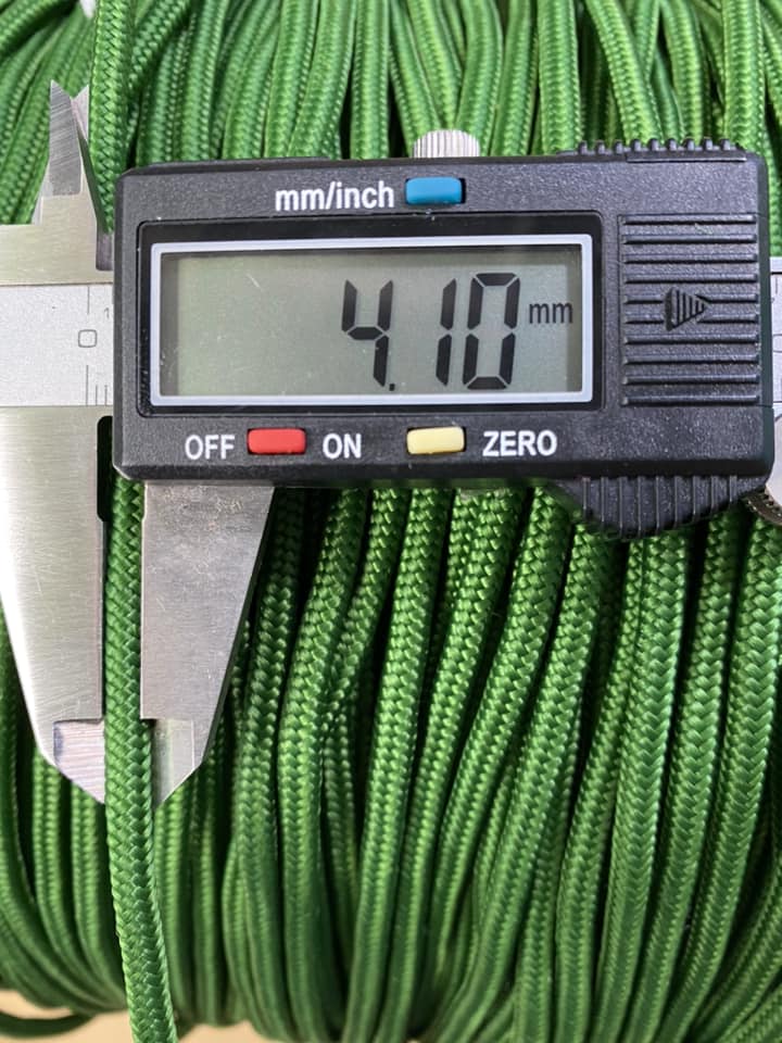Dây dù tròn đường kính 4mm , màu xanh