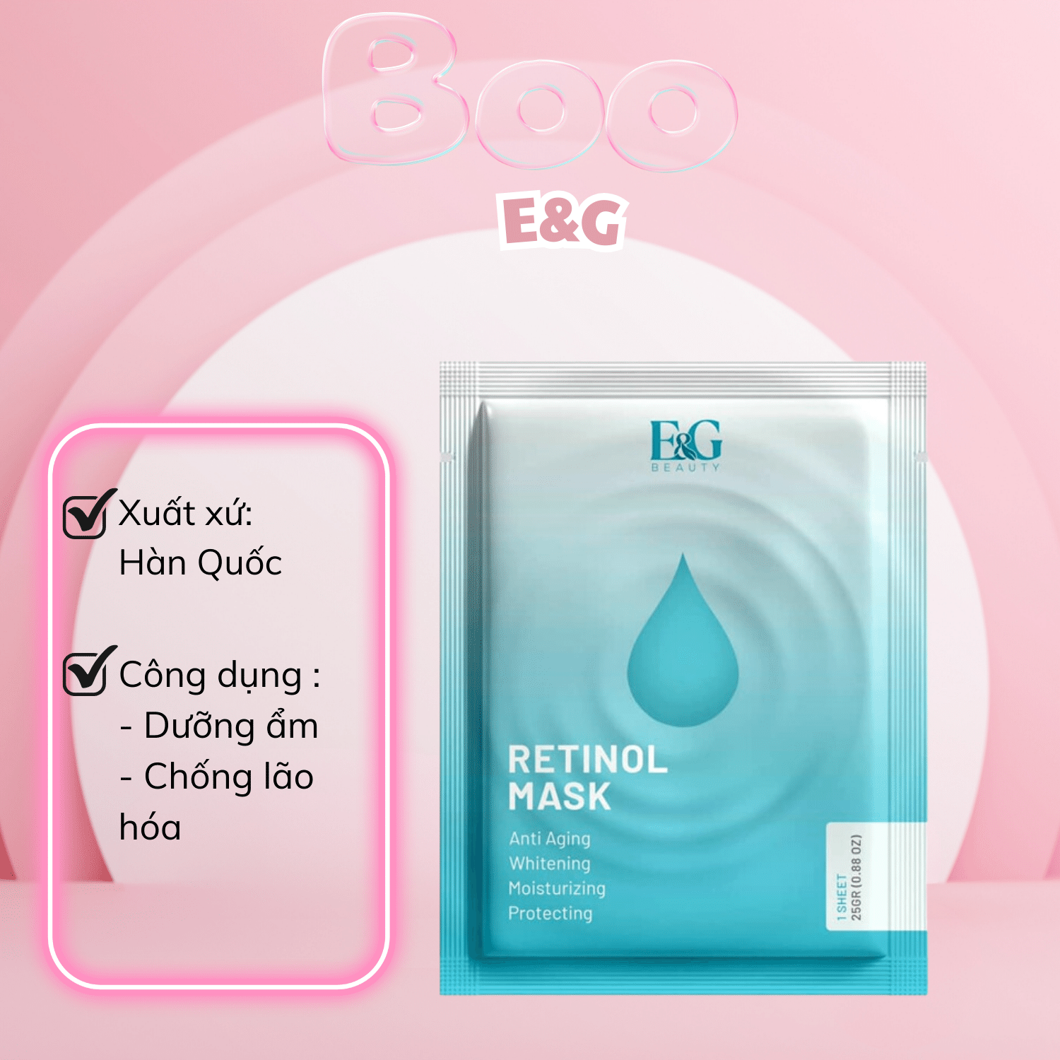 [HCM]MẶT NẠ RETINOL E&G