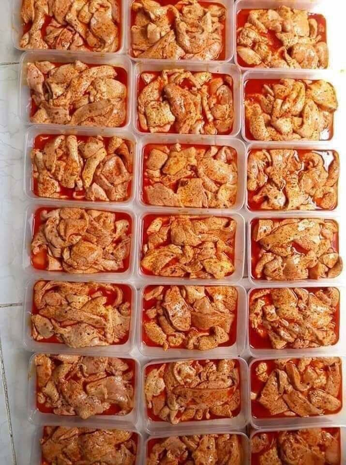 Vú heo ướp chao 500gr (giao tphcm)
