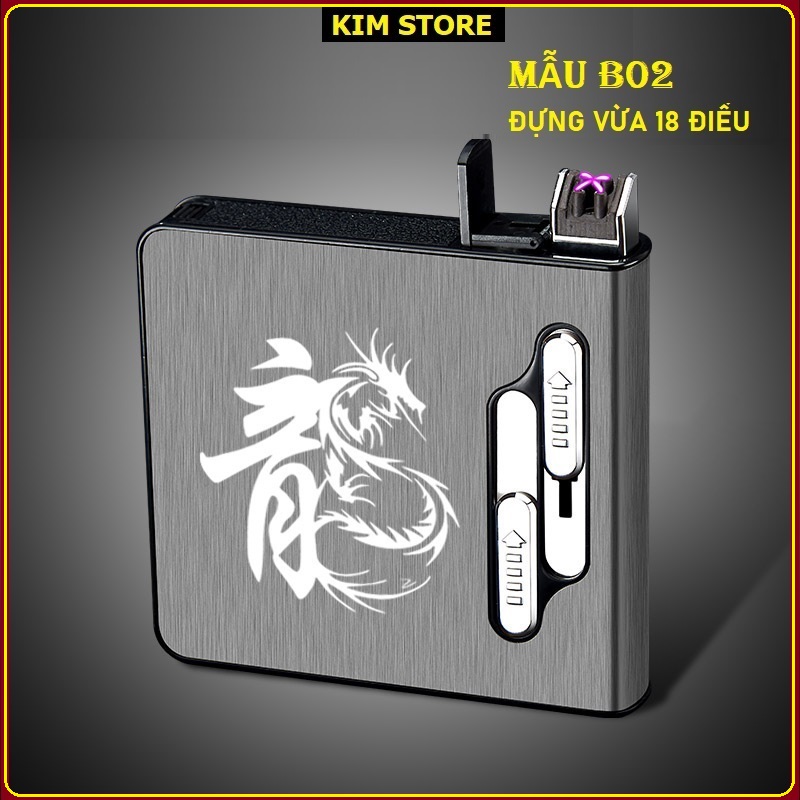 Hộp Đựng Thuốc Lá Đa Năng Bề Mặt Chống Nước Dùng Pin Sạc