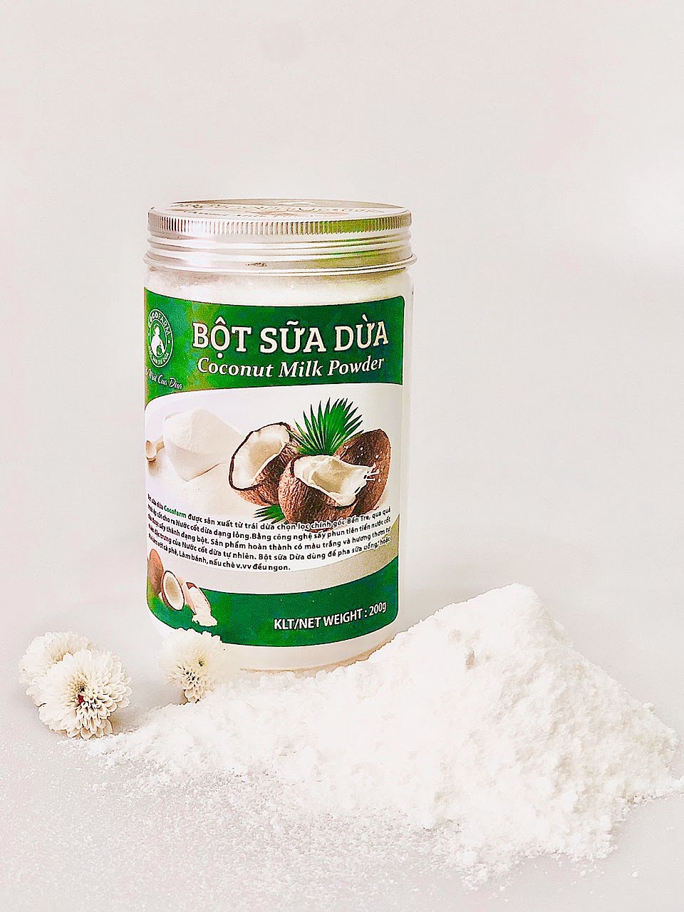 Bột Sữa Dừa Cocofarm nguyên chất không đường