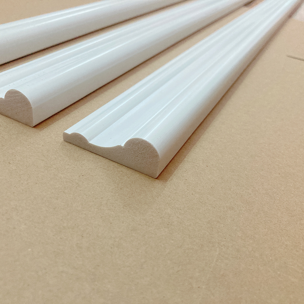 Phào chỉ nhựa, chỉ lưng 5cm trắng