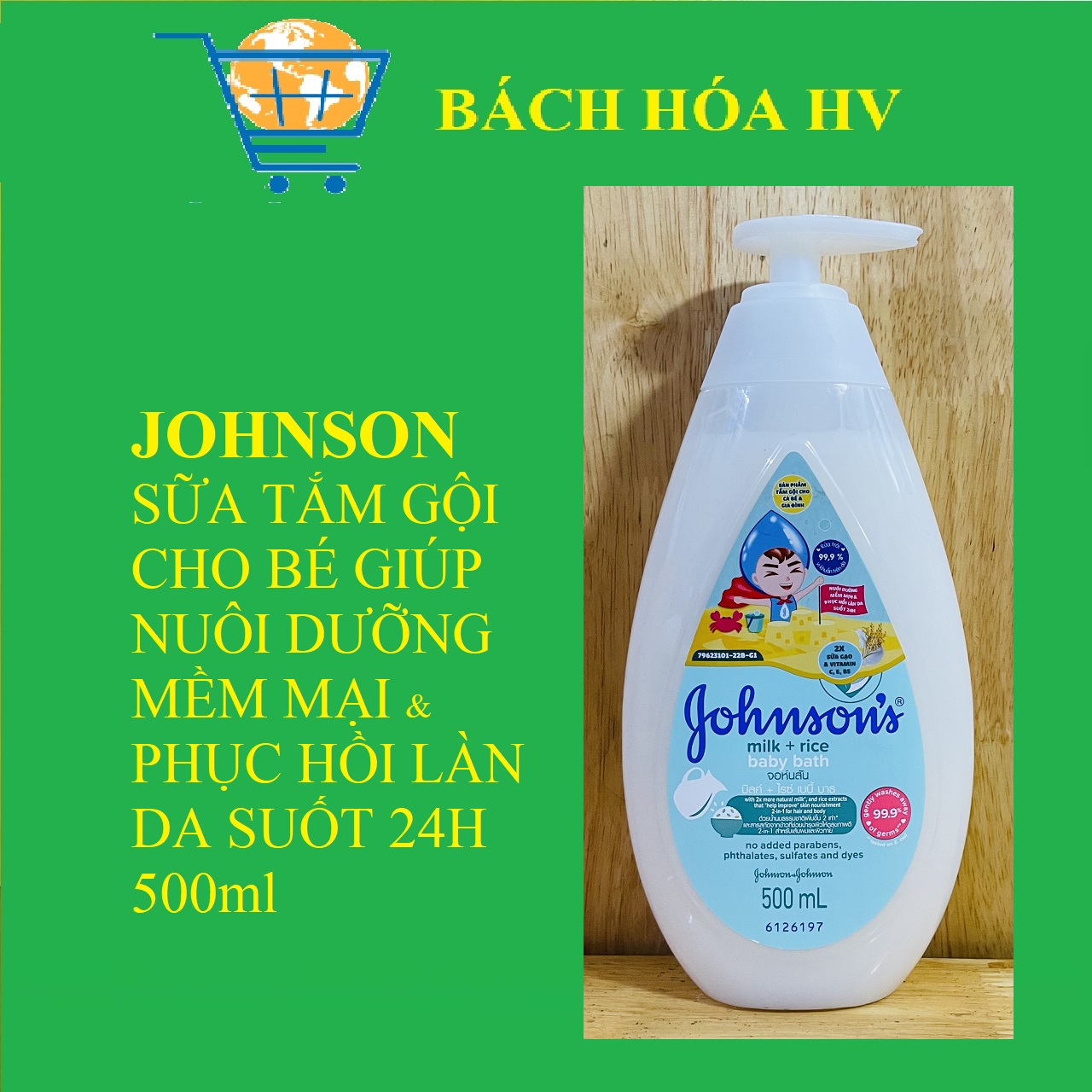 [HCM]sữa tắm Johnson baby bath 1000ml - BACH HOA HV