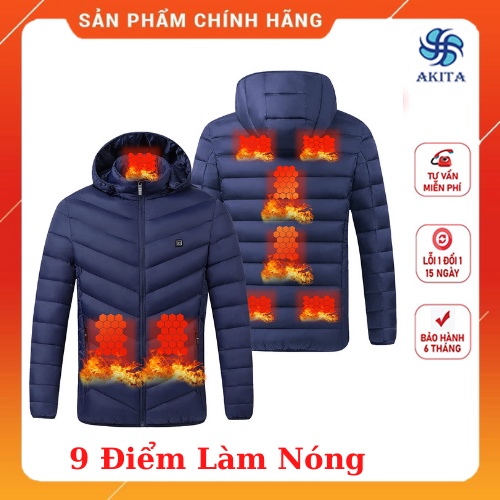 [ Mặc Là Ấm] Áo Sưởi Ấm Nhật Bản 9 Điểm Tỏa Nhiệt ( Dùng Sạc Dự Phòng ) Giá 580.000 Chỉ Mình Áo