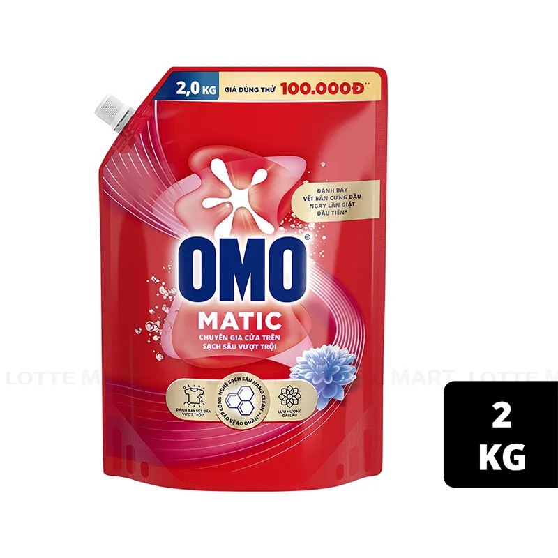 NƯỚC GIẶT OMO MATIC 2 Kg (máy giặt cửa trên)