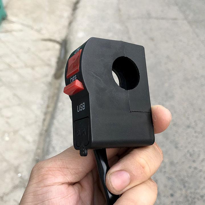 Công Tắc ON OFF Gắn Ghi Đông Kiêm USB [ 1 chiếc ]