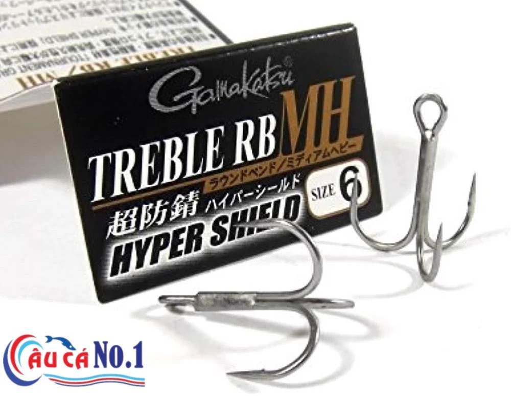 Lưỡi 3 chia gamakatsu treble hook rb mh hyper.