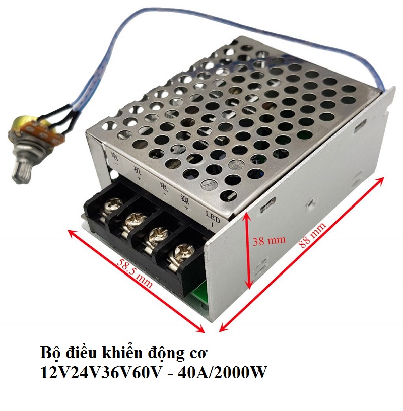 Mạch điều khiển tốc độ động cơ 12V DC-60V DC -40A
