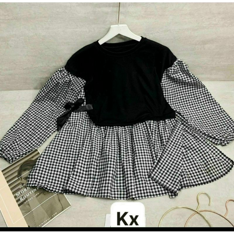 [HCM]Áo Babydoll Phối caro