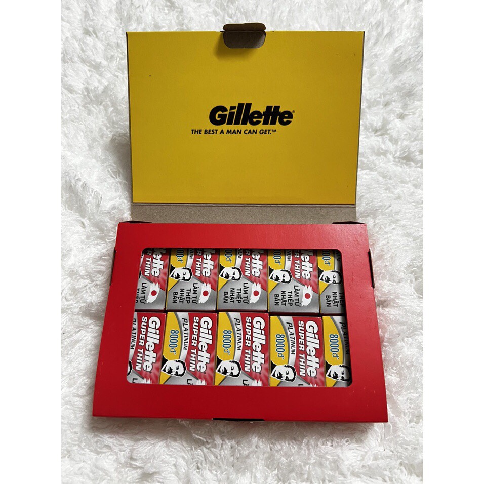 Lưỡi Lam Gillette Super Thin - Hộp 100 Lưỡi Chính Hãng