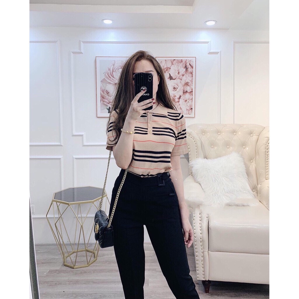 Áo BBR kẻ ngang cổ bẻ