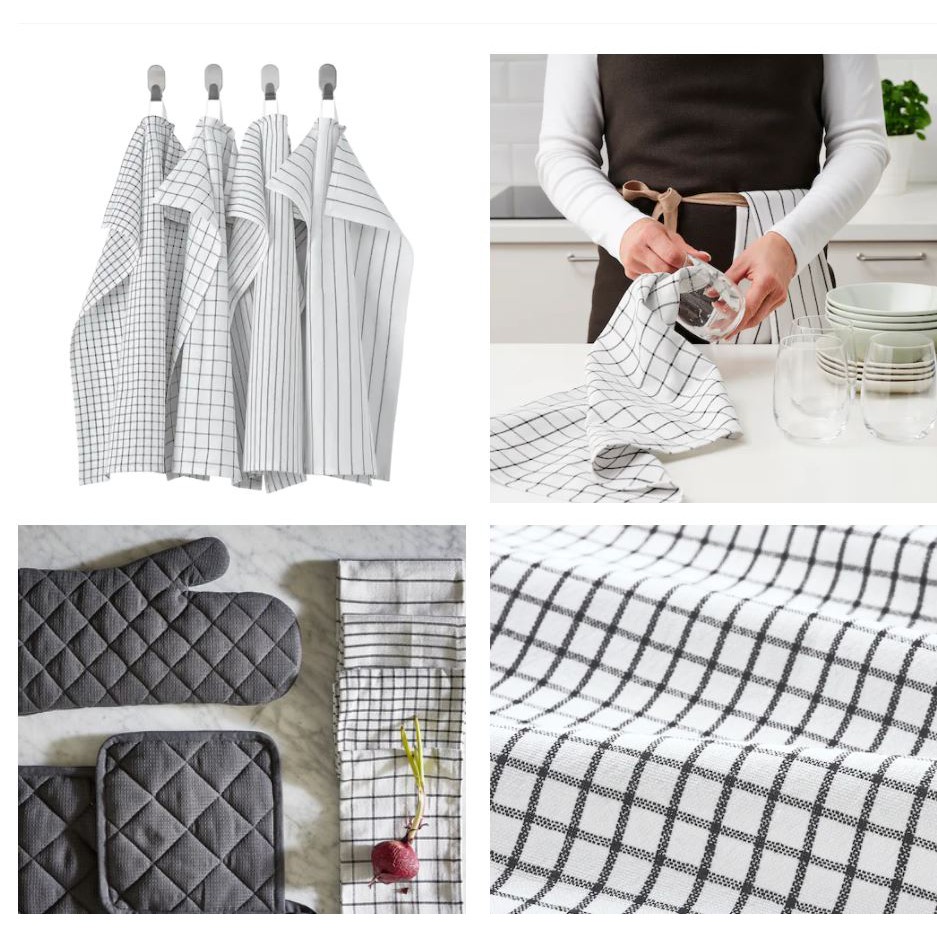 Bộ khăn bếp 4c/tea towel ikea