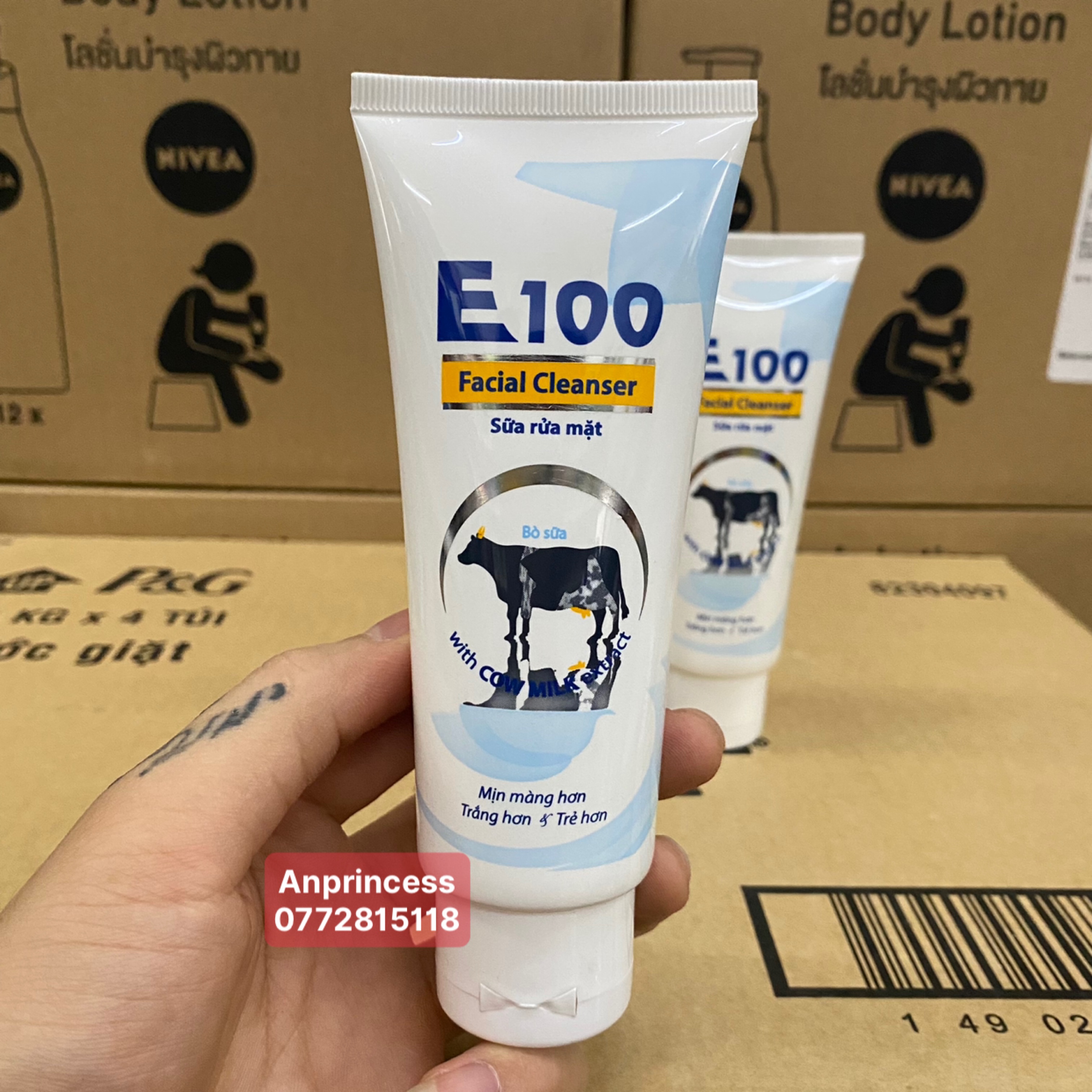 SỮA RỬA MẶT E100 CON BÒ 80ml