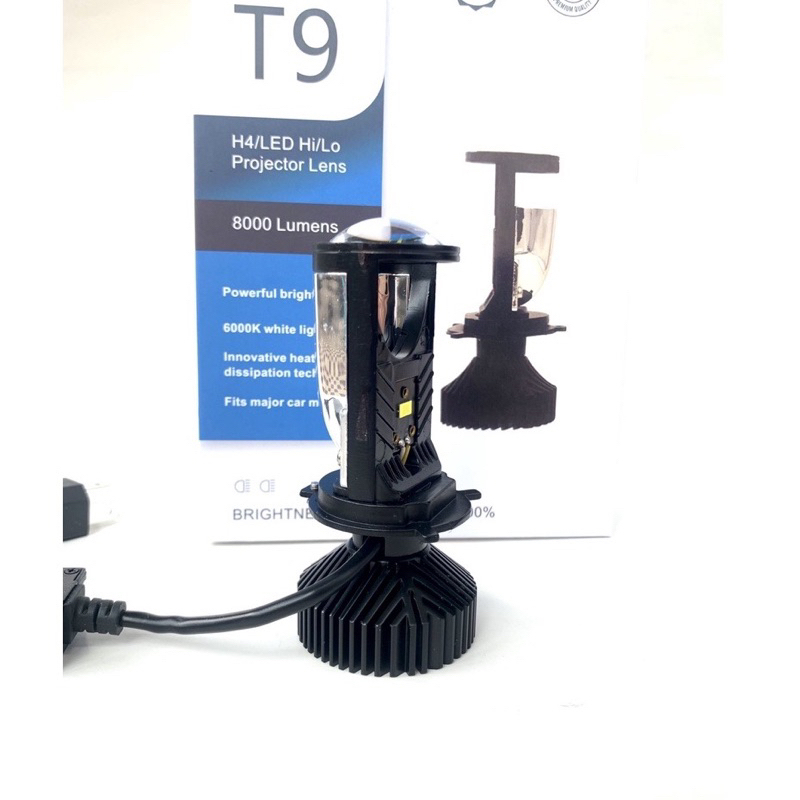 Đèn Pha Led Bi Cầu T9 Chân H4 Cực Sáng