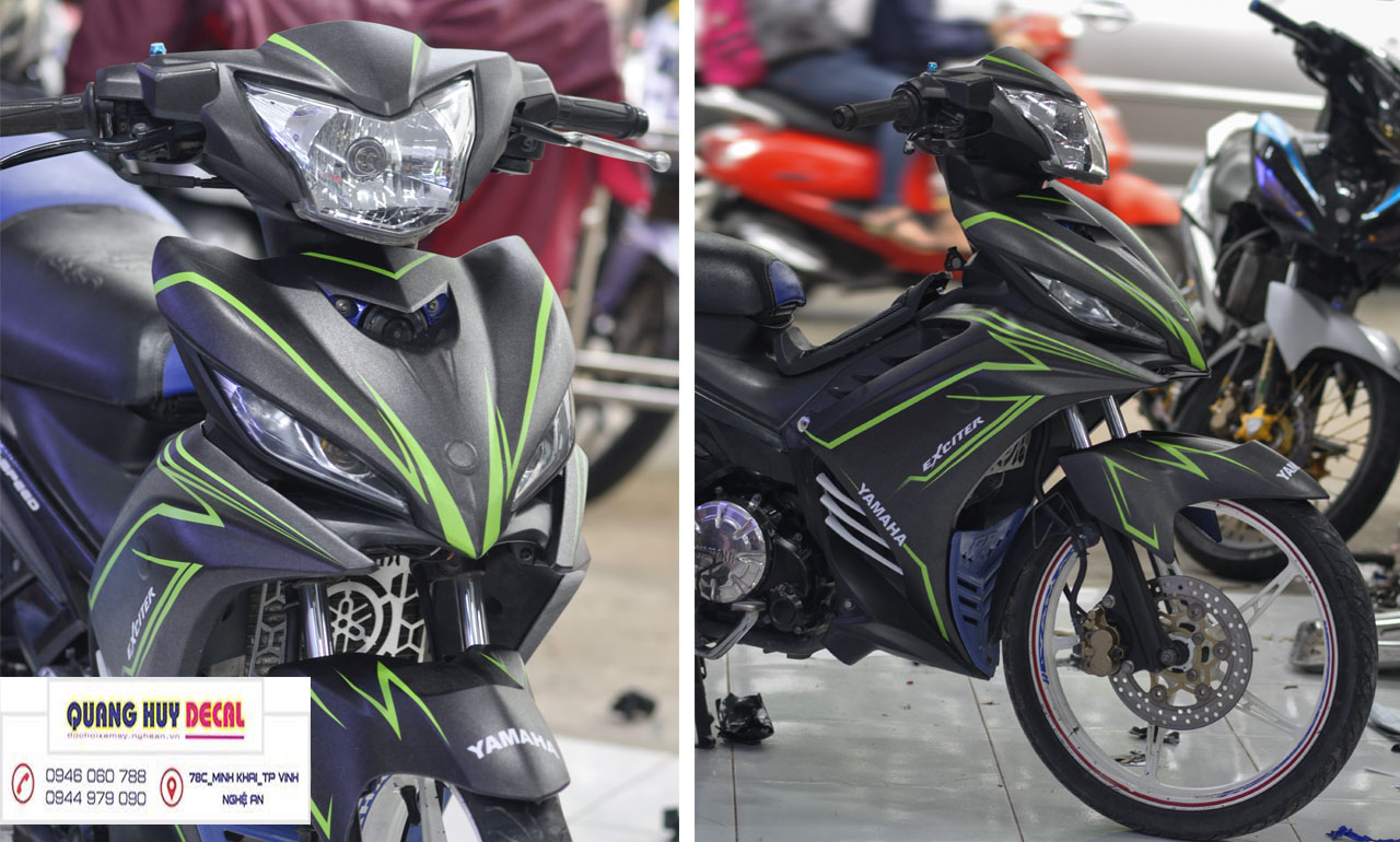 Tem trùm exciter 135 đen chỉ xanh, tem exciter 135, team trùm exciter 135, tem xe exciter 135, team trùm ex 135, team xe exciter 135 đen chỉ xanh