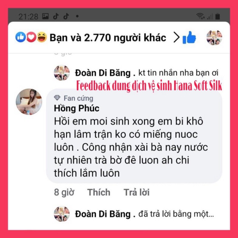 DUNG DỊCH VỆ SINH HANA SOFT SILK, HANAYUKI