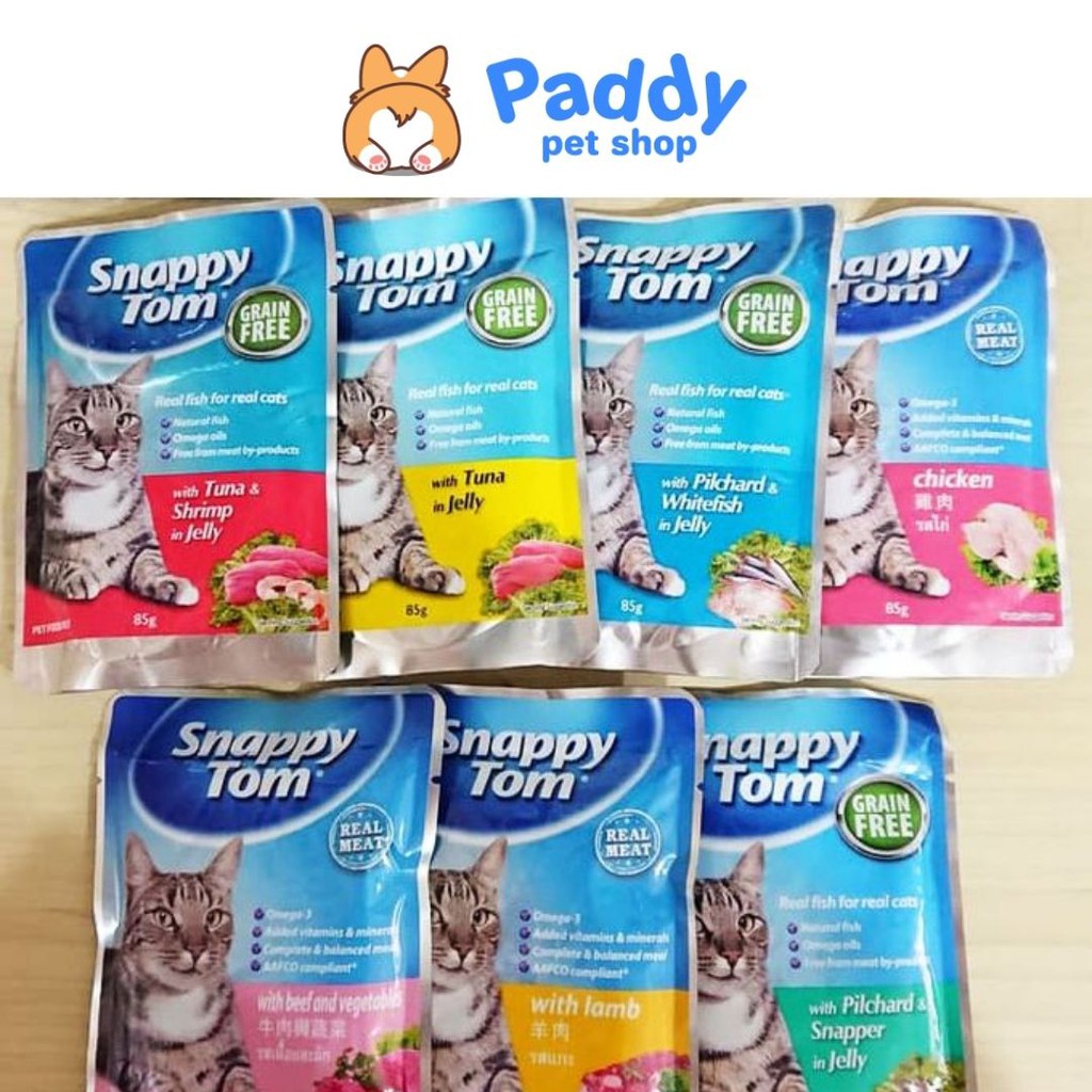 Pate Cho Mèo Snappy Tom Real Fish 85g