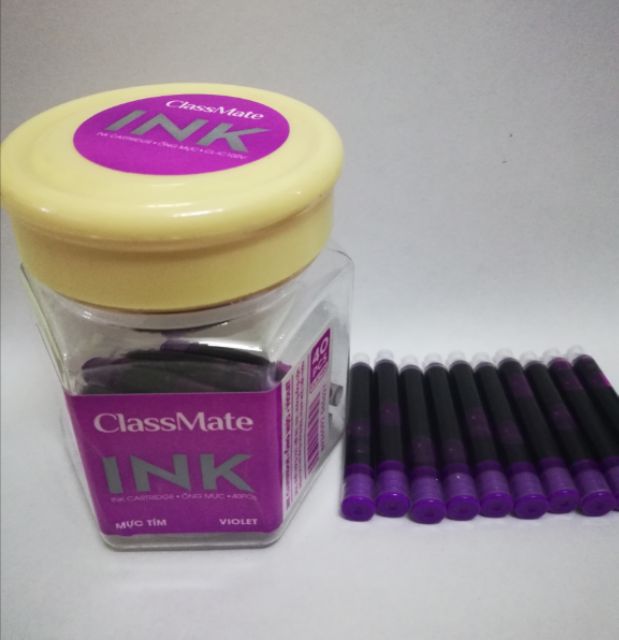 Hộp Ống Mực Màu Tím Ink Classmate (10 Ống)